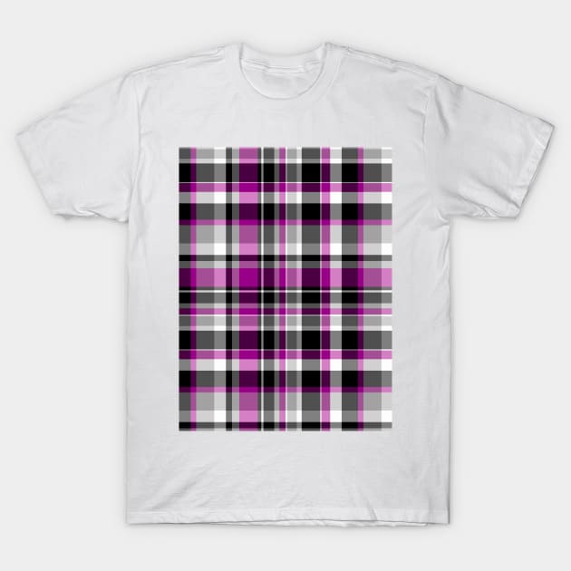 Ace Flag Madras Pattern T-Shirt by Gedwolcraeft